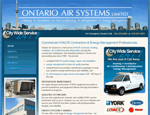 Tablet Screenshot of ontarioair.com